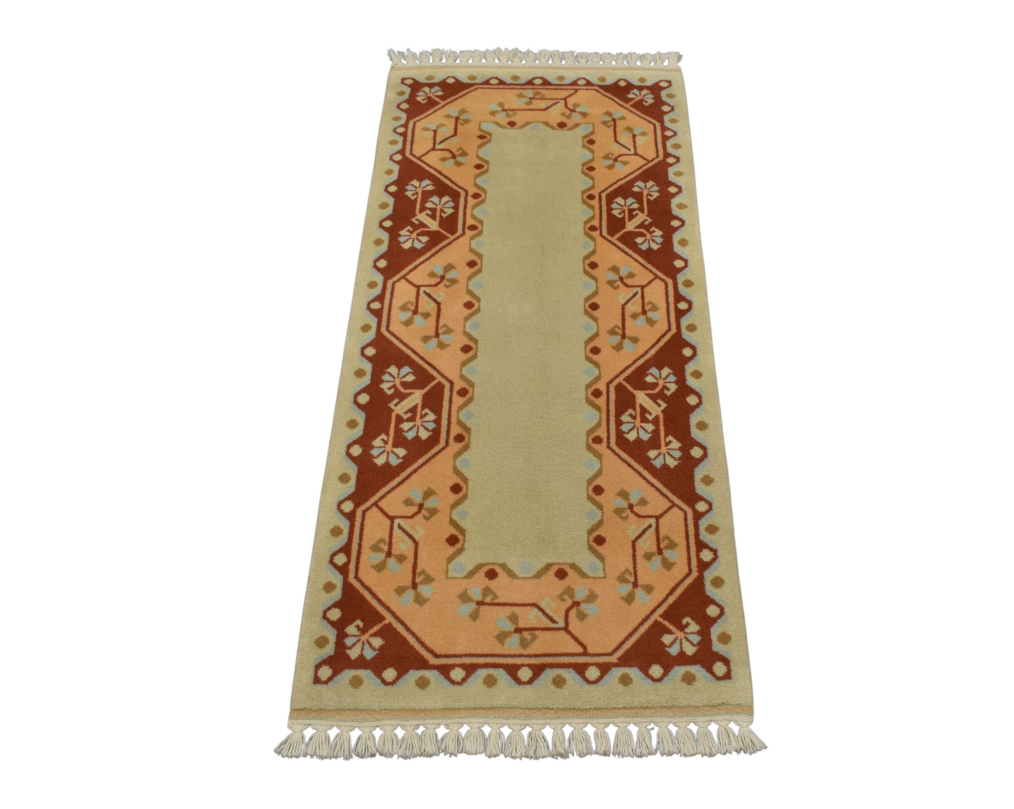 Kilim Antik El Dokuma Çiçekli Milas Yolluk Yün Halı 0779 - Yeni - Çok Renkli