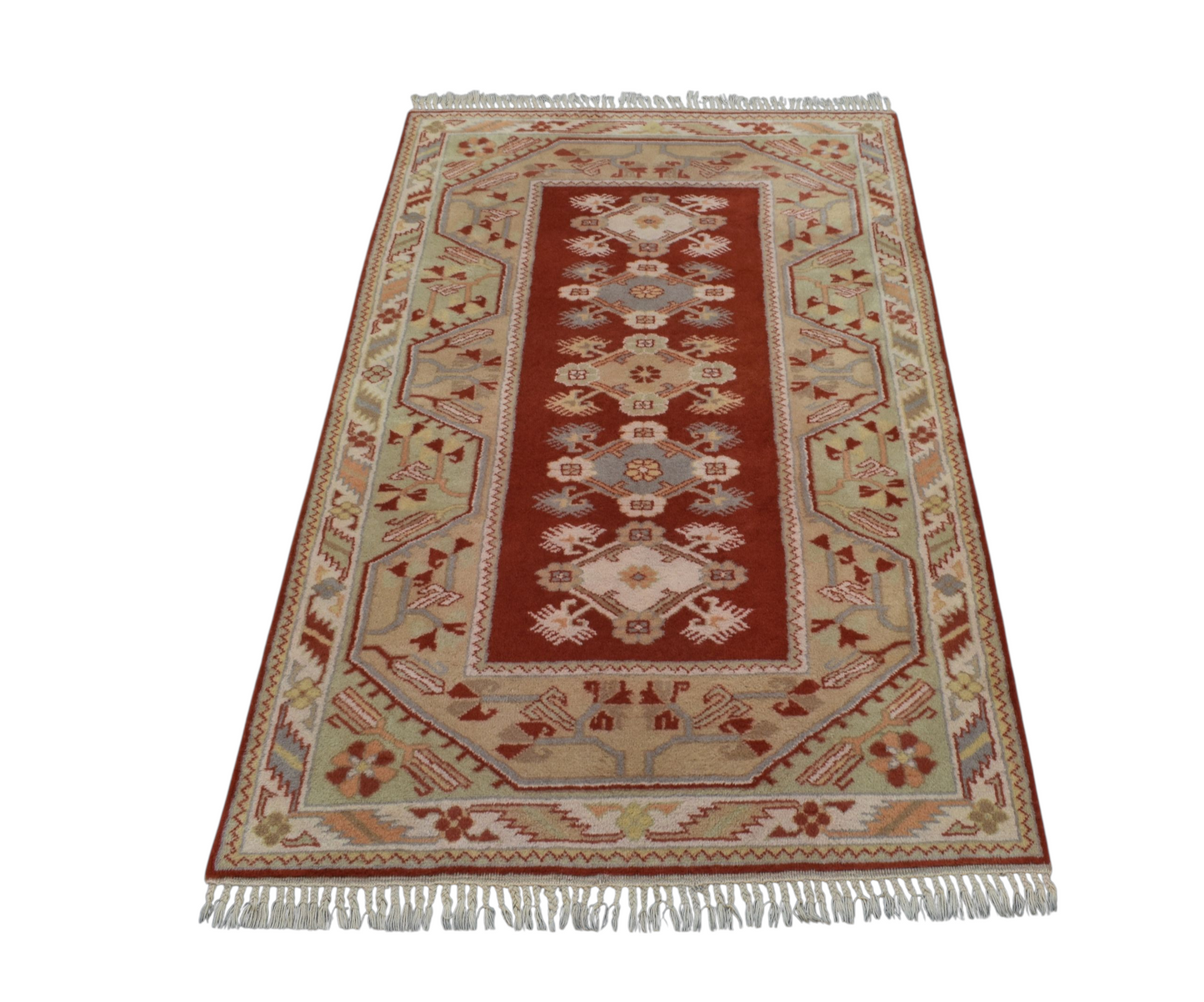 Kilim Antik El Dokuma Çiçekli Bozalan Milas Yün Halı 0788 - Yeni - Çok Renkli
