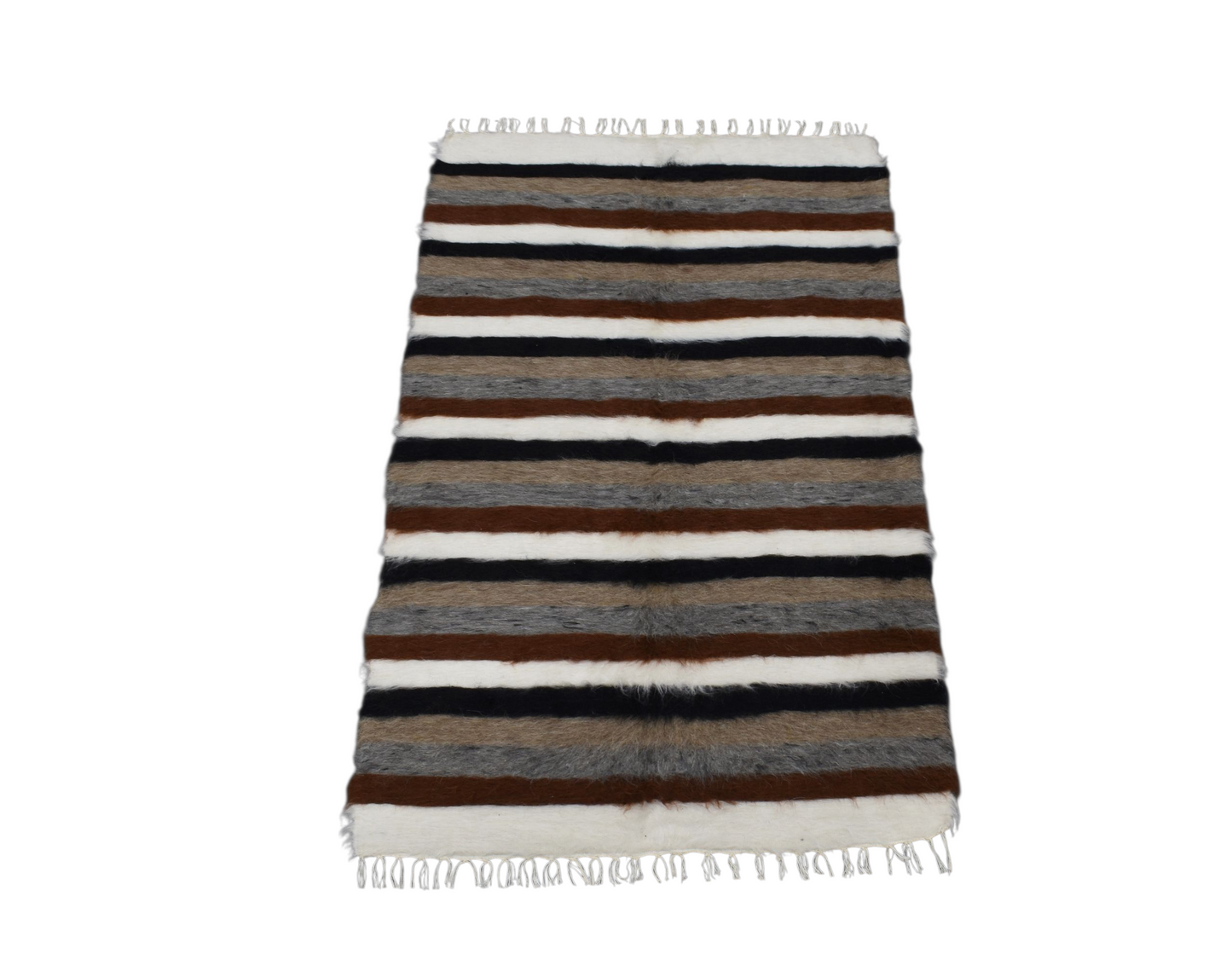 Kilim Antik El Dokuma Tiftik Yün Siirt Battaniyesi Kilim 0804 - Yeni - Çok Renkli