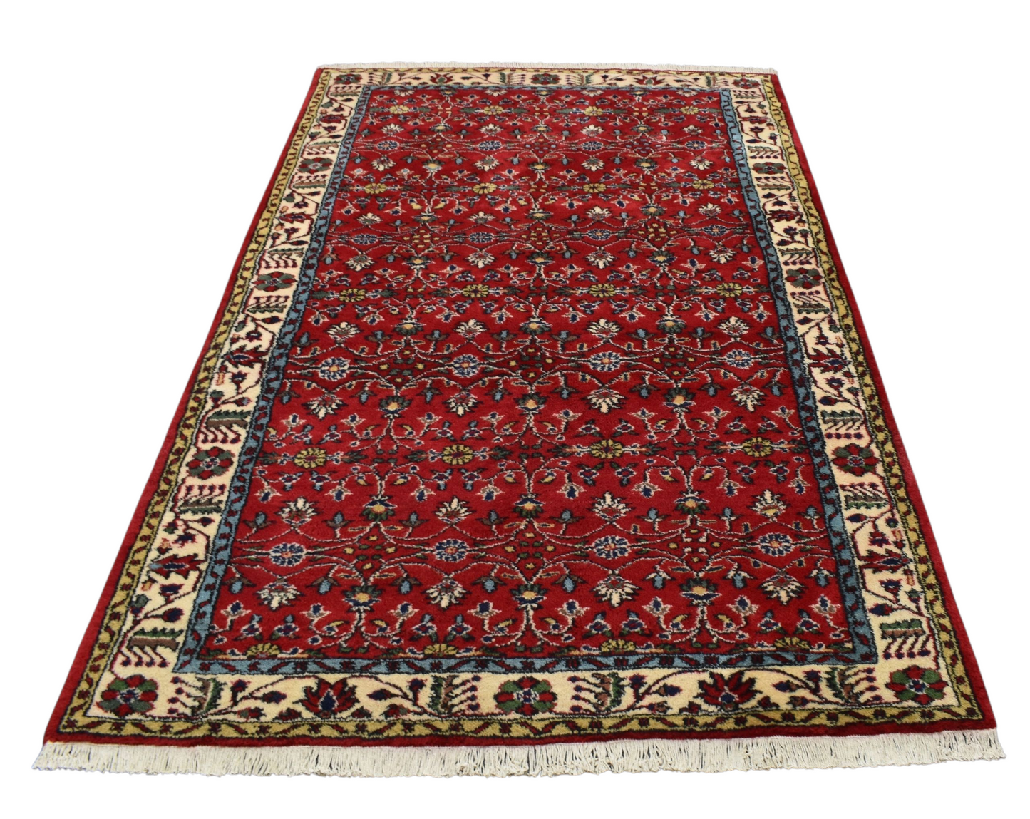 Kilim Antik El Dokuma 5m2 Çiçekli Yün Halı 0816 - Yeni - Kırmızı