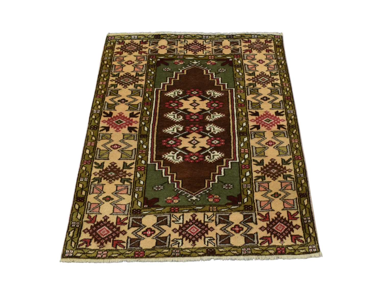 Kilim Antik El Dokuma Karaova Bozalan Muğla Milas Yün Halı 0832 - Yeni - Çok Renkli