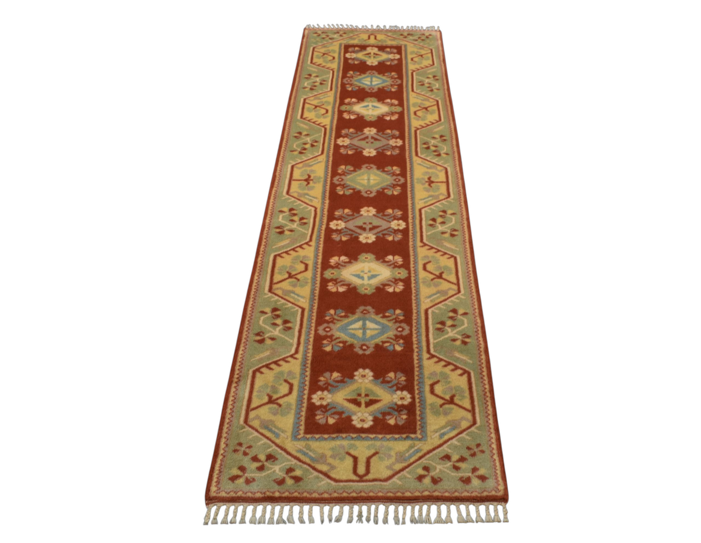 Kilim Antik El Dokuma Çiçekli Bozalan Milas Yolluk Yün Halı 0843 - Yeni - Çok Renkli