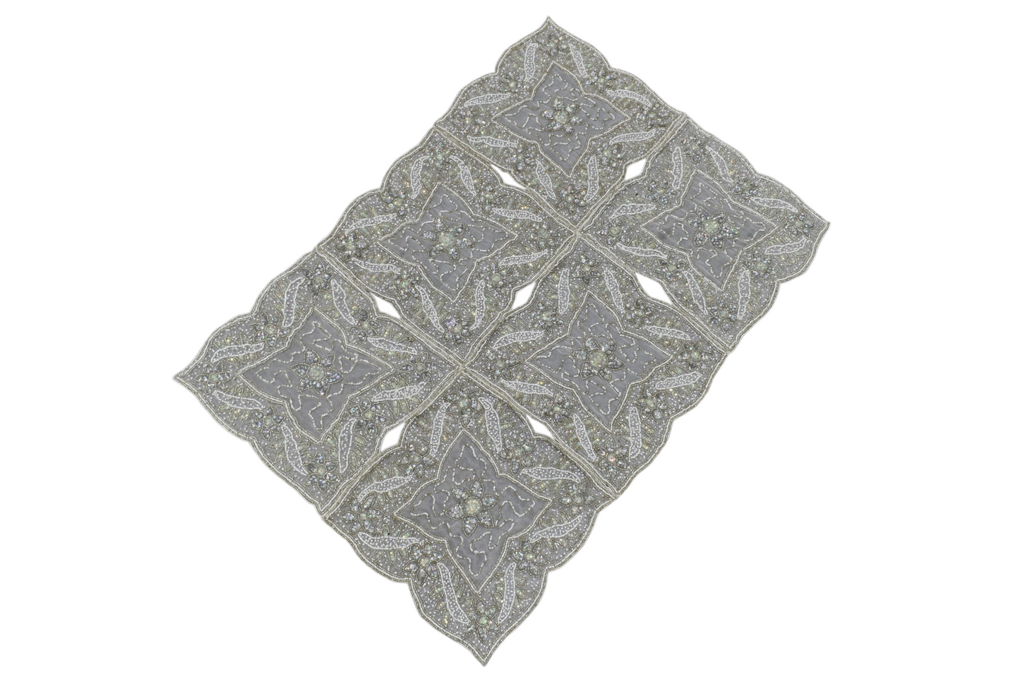 Kilim Antik El İşi İnce Kum Boncuklu Sehpa Fiskos Masa Örtüsü 0882 - Yeni - Çok Renkli