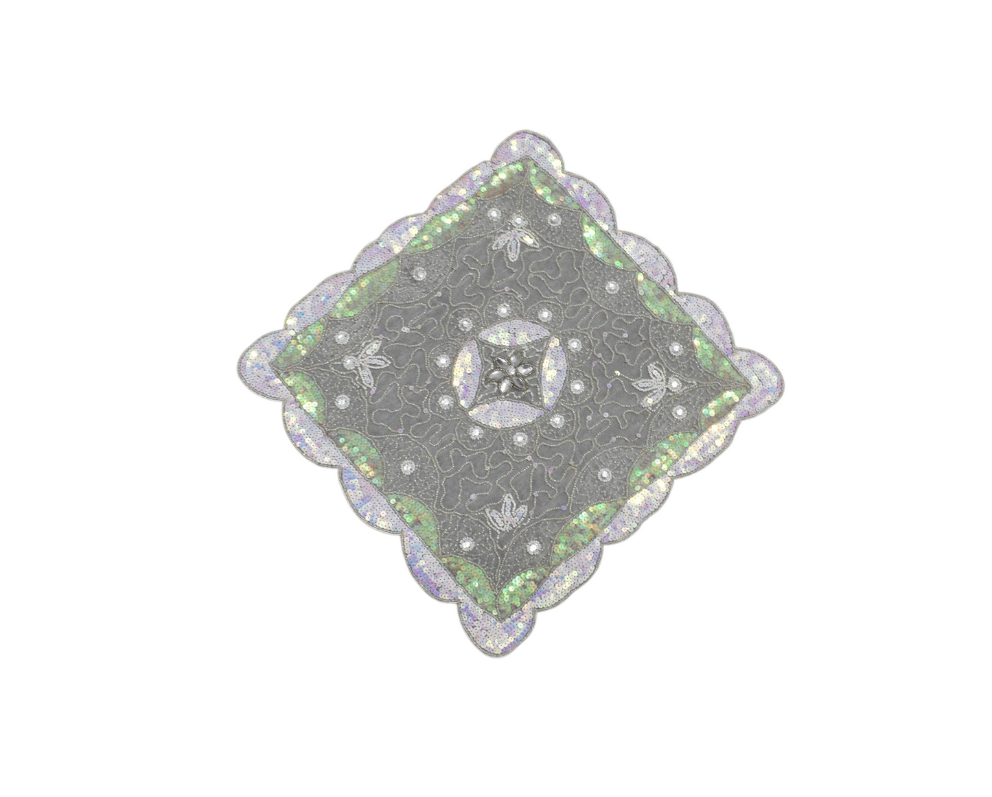 Kilim Antik El İşi İnce Kum Boncuklu Masa Fiskos Sehpa Örtüsü 0885 - Yeni - Çok Renkli