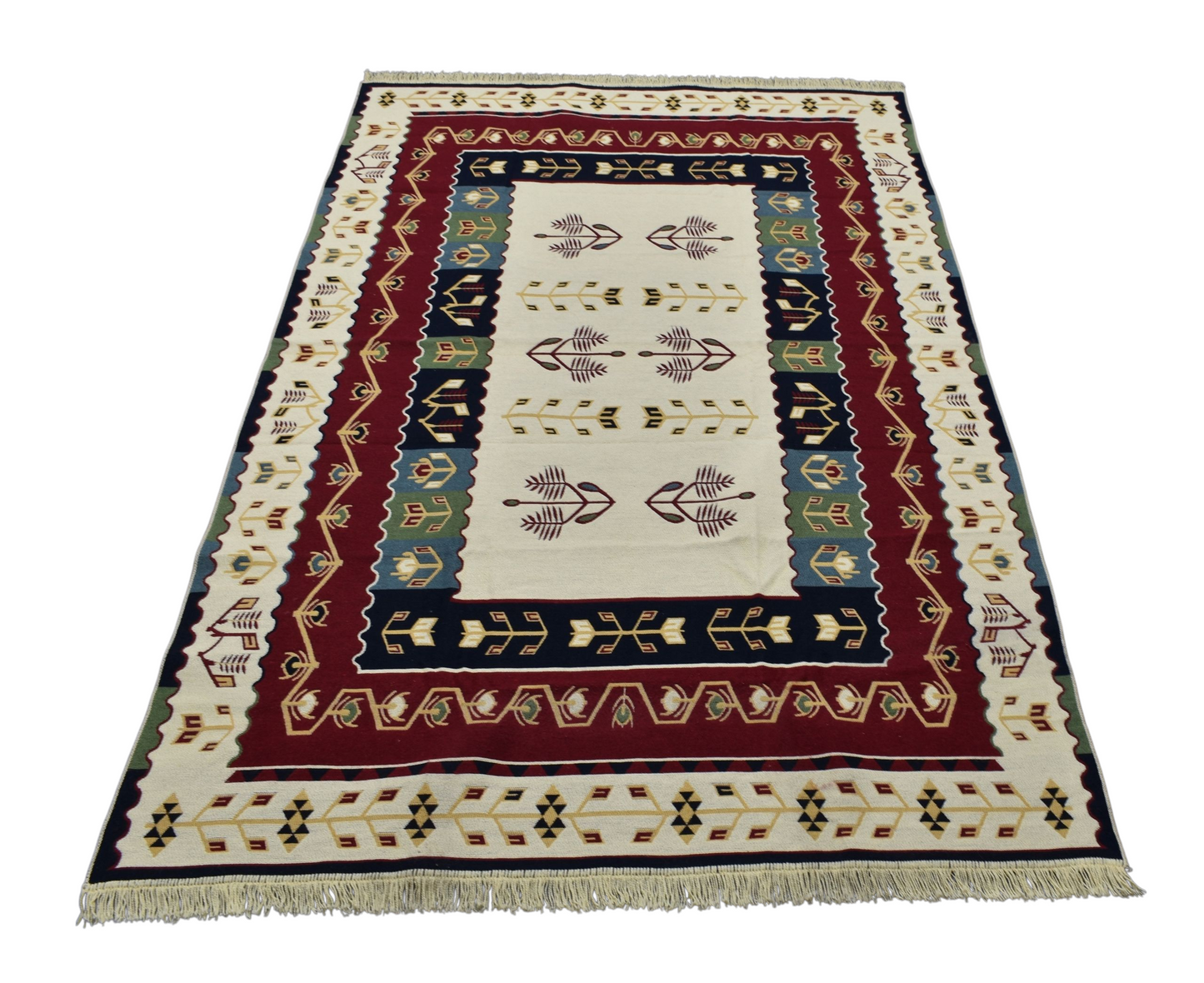 Kilim Antik Çift Yüzlü Büyük Makine Kilim 0887 - Yeni - Çok Renkli