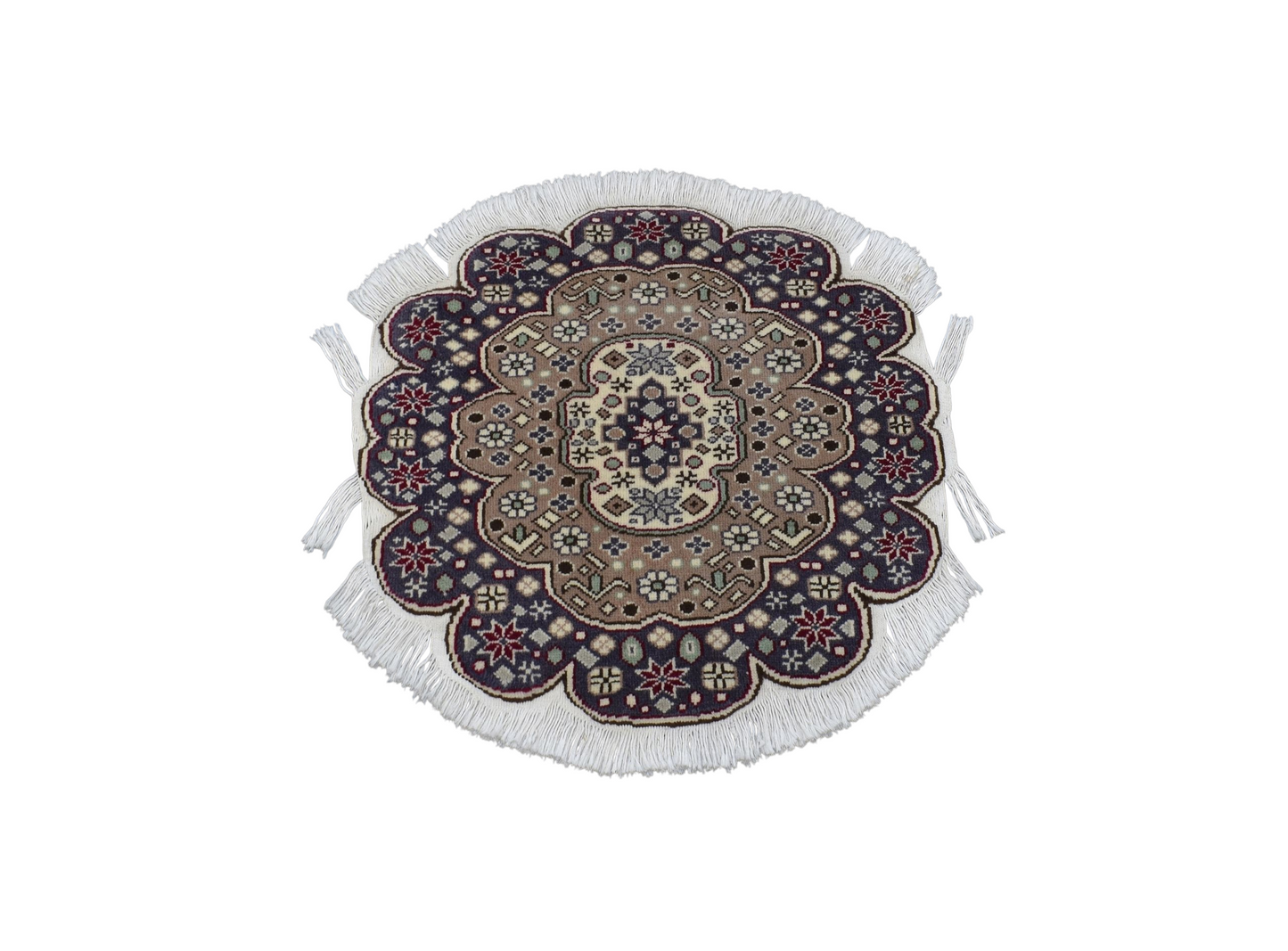 Kilim Antik El Dokuma Oval Yuvarlak Kayseri Bünyan Yün Halı 0899 - Yeni - Çok Renkli