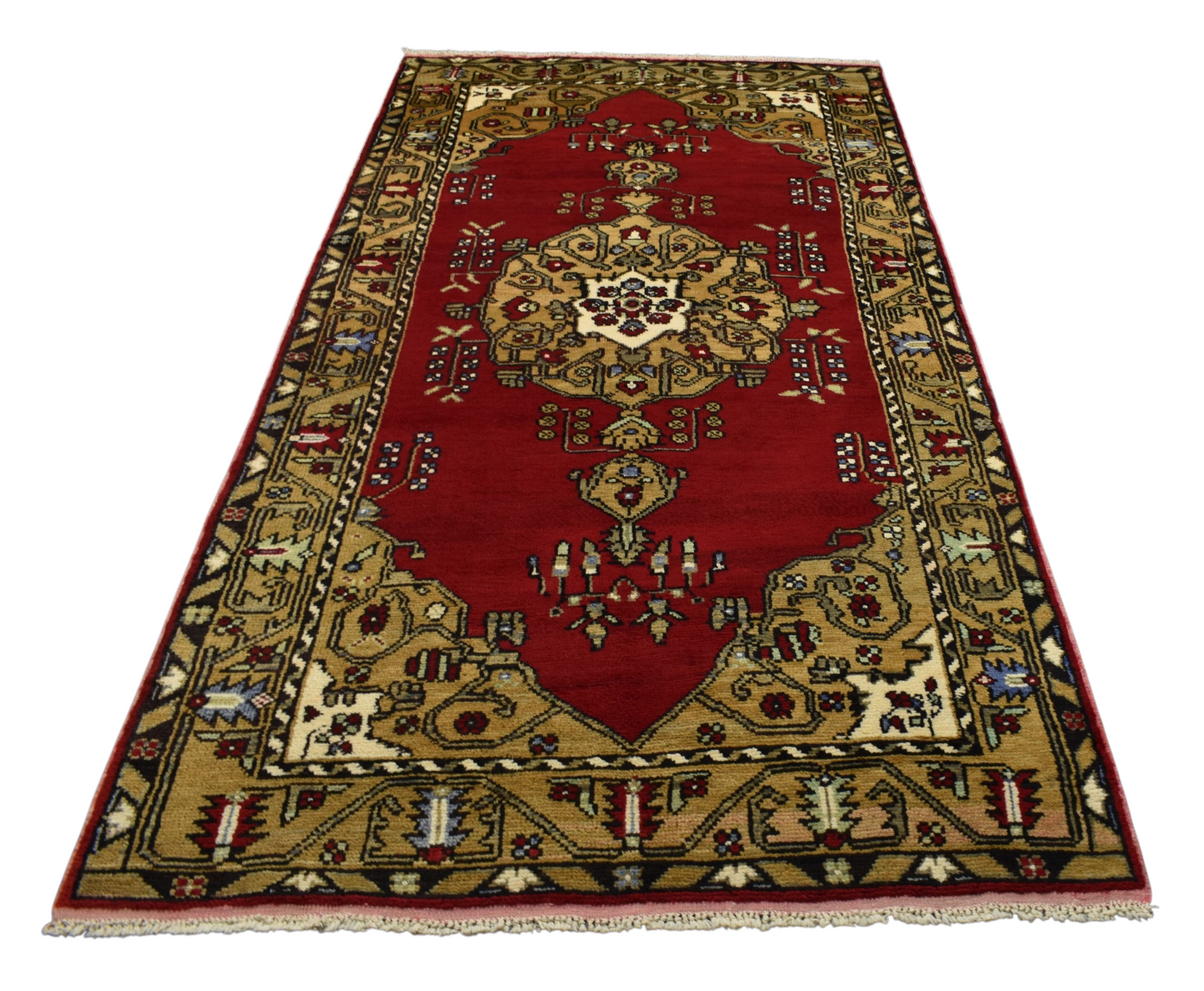 Kilim Antik El Dokuma Ezine Çanakkale Yörük Yün Halı 0909 - Yeni - Kırmızı