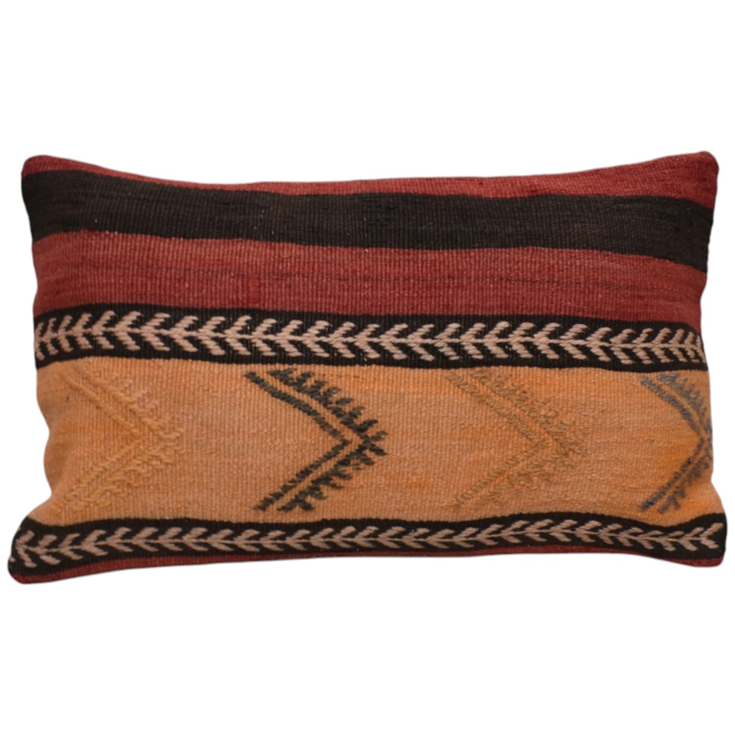 Kilim Antik El Dokuma Dekoratif Lumbar Kilim Kırlent Yastık Kılıfı 1004 - Yeni - Çok Renkli