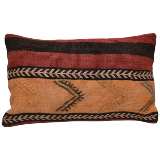 Kilim Antik El Dokuma Dekoratif Lumbar Kilim Kırlent Yastık Kılıfı 1004 - Yeni - Çok Renkli