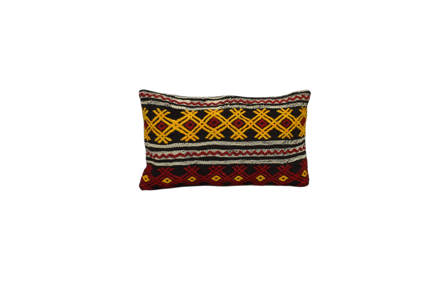 Kilim Antik El Dokuma Dekoratif Lumbar Kilim Kırlent Yastık Kılıfı 1007 - Yeni - Çok Renkli