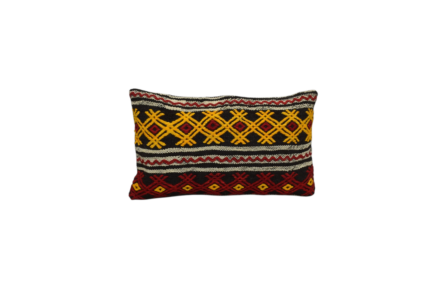 Kilim Antik El Dokuma Dekoratif Lumbar Kilim Kırlent Yastık Kılıfı 1007 - Yeni - Çok Renkli