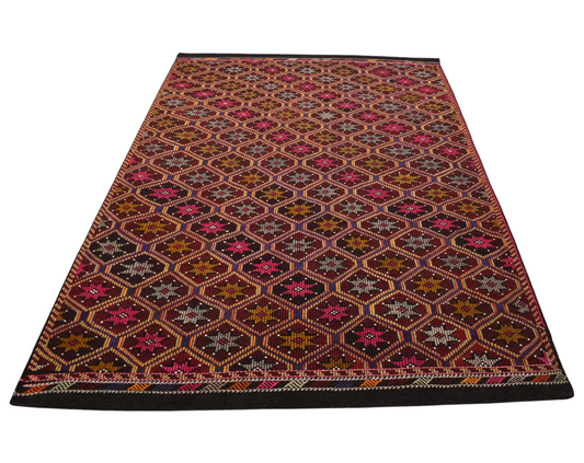 Kilim Antik El Dokuması Yün Cecim Karapınar Yörük Kilimi 0100 - Yeni - Çok Renkli