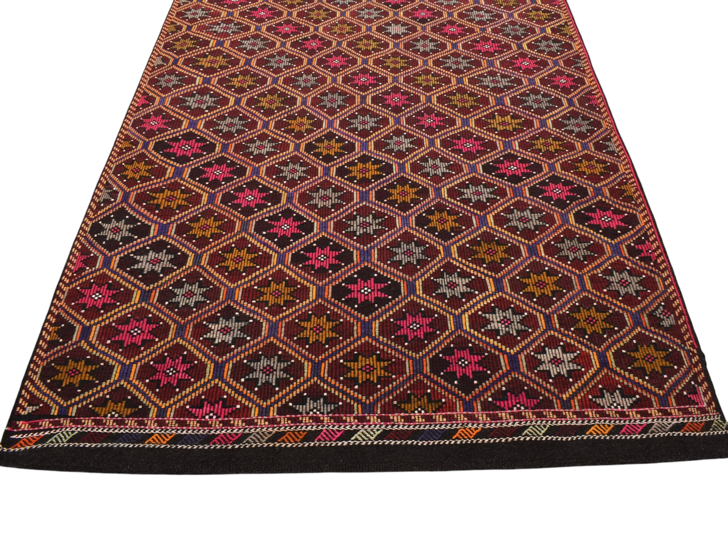 Kilim Antik El Dokuması Yün Cecim Karapınar Yörük Kilimi 0100 - Yeni - Çok Renkli