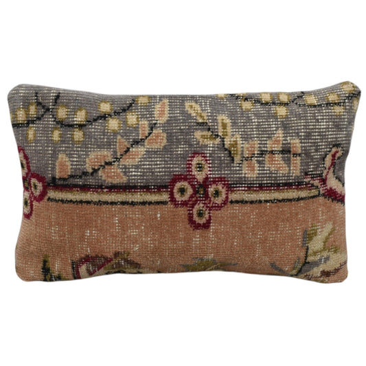 Kilim Antik El Dokuma Dekoratif Lumbar Halı Kırlent Yastık Kılıfı 1013 - Vintage - Çok Renkli