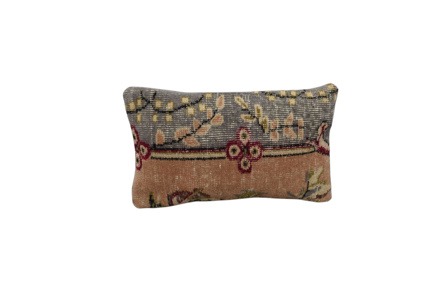 Kilim Antik El Dokuma Dekoratif Lumbar Halı Kırlent Yastık Kılıfı 1013 - Vintage - Çok Renkli