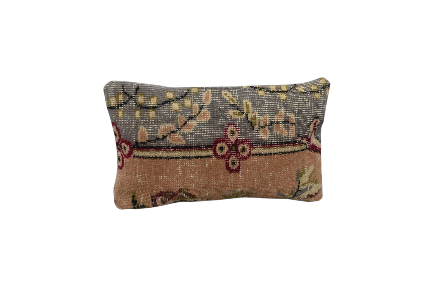 Kilim Antik El Dokuma Dekoratif Lumbar Halı Kırlent Yastık Kılıfı 1013 - Vintage - Çok Renkli