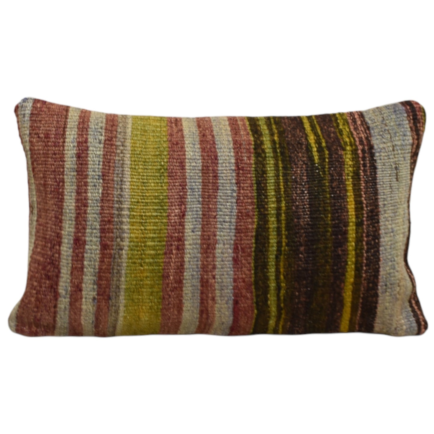 Kilim Antik El Dokuma Dekoratif Lumbar Kilim Kırlent Yastık Kılıfı 1014 - Yeni - Çok Renkli