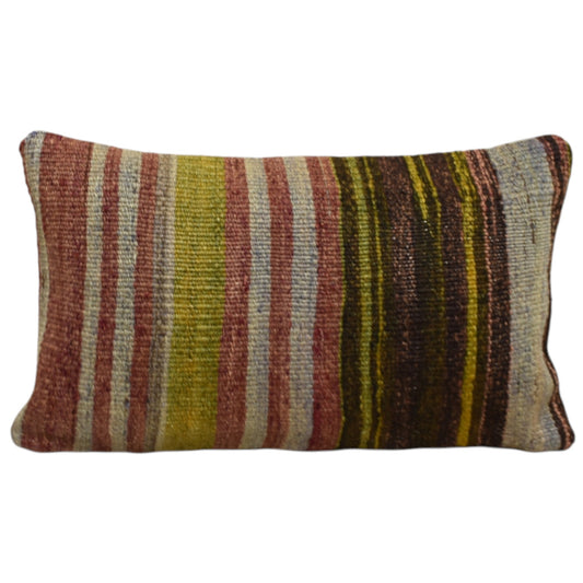 Kilim Antik El Dokuma Dekoratif Lumbar Kilim Kırlent Yastık Kılıfı 1014 - Yeni - Çok Renkli