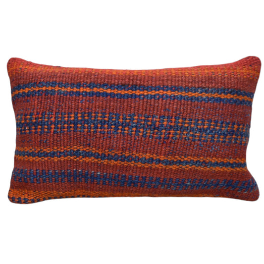 Kilim Antik El Dokuma Dekoratif Lumbar Kilim Kırlent Yastık Kılıfı 1018 - Yeni - Çok Renkli