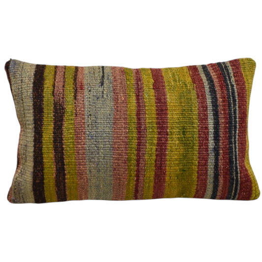 Kilim Antik El Dokuma Dekoratif Lumbar Kilim Kırlent Yastık Kılıfı 1020 - Yeni - Çok Renkli