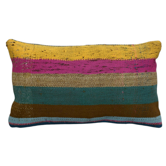 Kilim Antik El Dokuma Dekoratif Lumbar Kilim Kırlent Yastık Kılıfı 1025 - Yeni - Çok Renkli