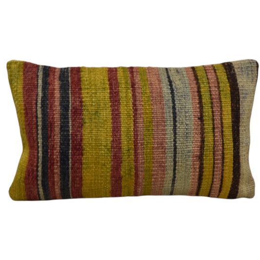 Kilim Antik El Dokuma Dekoratif Lumbar Kilim Kırlent Yastık Kılıfı 1027 - Yeni - Çok Renkli
