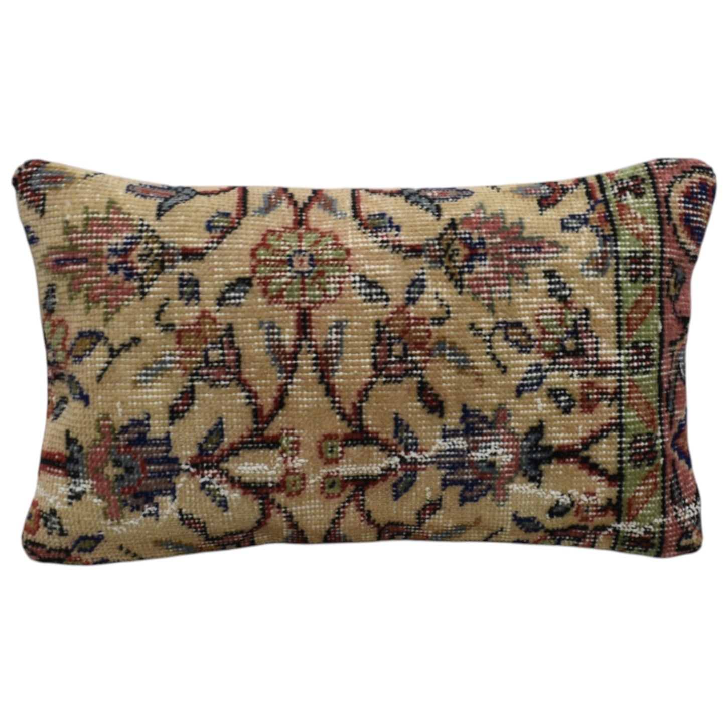 Kilim Antik El Dokuma Dekoratif Lumbar Halı Kırlent Yastık Kılıfı 1033 - Vintage - Çok Renkli