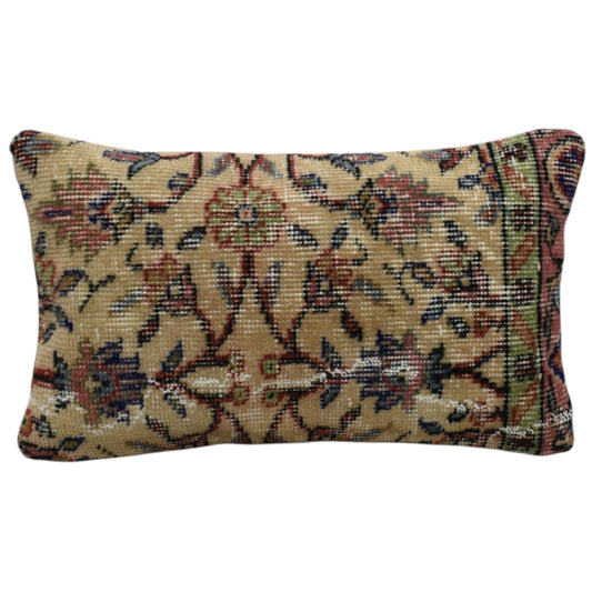 Kilim Antik El Dokuma Dekoratif Lumbar Halı Kırlent Yastık Kılıfı 1033 - Vintage - Çok Renkli