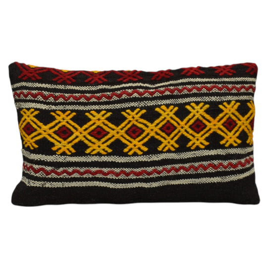 Kilim Antik El Dokuma Dekoratif Lumbar Kilim Kırlent Yastık Kılıfı 1034 - Yeni - Çok Renkli