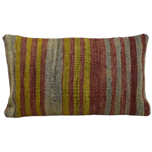 Kilim Antik El Dokuma Dekoratif Lumbar Kilim Kırlent Yastık Kılıfı 1036 - Yeni - Çok Renkli