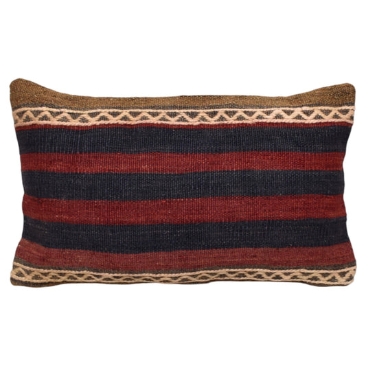 Kilim Antik El Dokuma Dekoratif Lumbar Kilim Kırlent Yastık Kılıfı 1040 - Yeni - Çok Renkli
