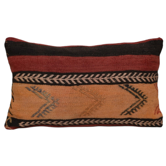 Kilim Antik El Dokuma Dekoratif Lumbar Kilim Kırlent Yastık Kılıfı 1042 - Yeni - Çok Renkli