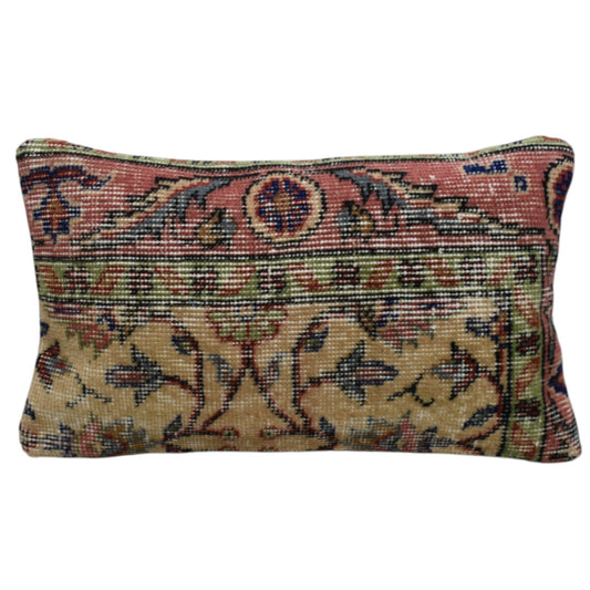Kilim Antik El Dokuma Dekoratif Lumbar Halı Kırlent Yastık Kılıfı 1048 - Vintage - Çok Renkli