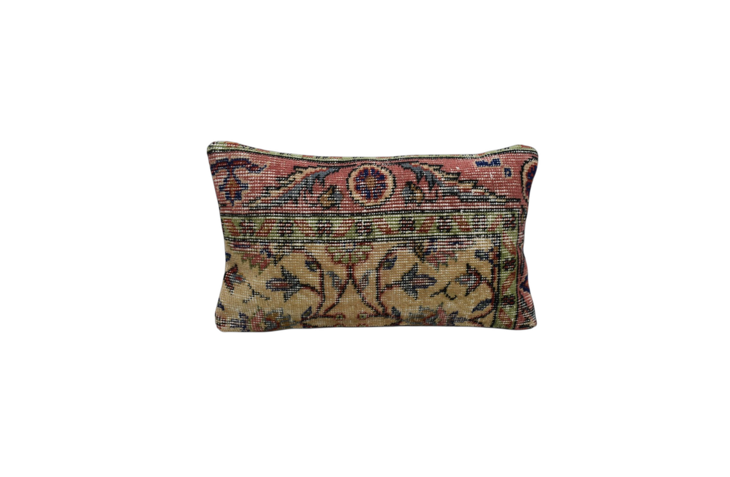Kilim Antik El Dokuma Dekoratif Lumbar Halı Kırlent Yastık Kılıfı 1048 - Vintage - Çok Renkli