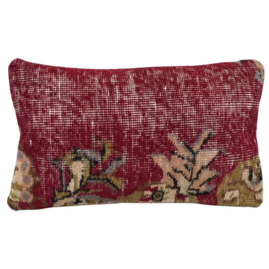 Kilim Antik El Dokuma Dekoratif Lumbar Halı Kırlent Yastık Kılıfı 1051 - Vintage - Çok Renkli