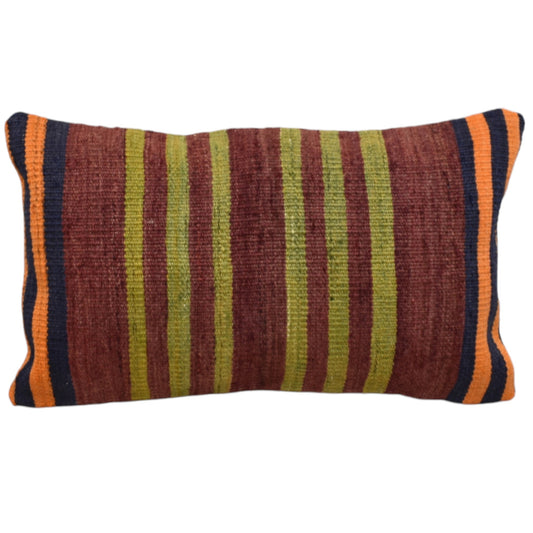 Kilim Antik El Dokuma Dekoratif Lumbar Kilim Kırlent Yastık Kılıfı 1052 - Yeni - Çok Renkli