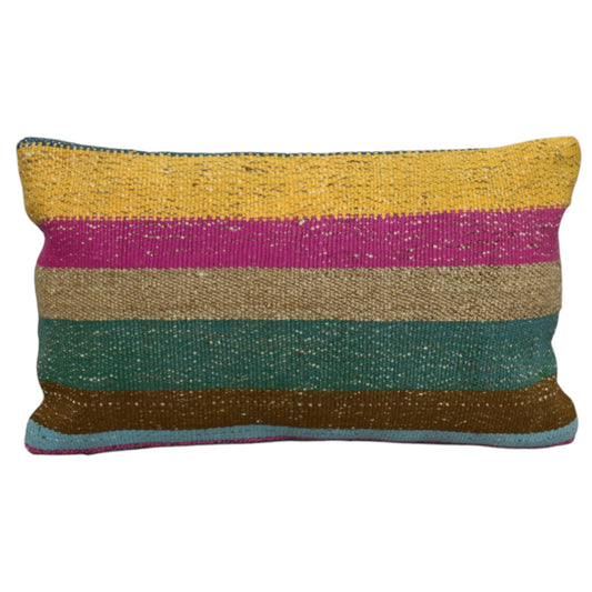 Kilim Antik El Dokuma Dekoratif Lumbar Kilim Kırlent Yastık Kılıfı 1053 - Yeni - Çok Renkli