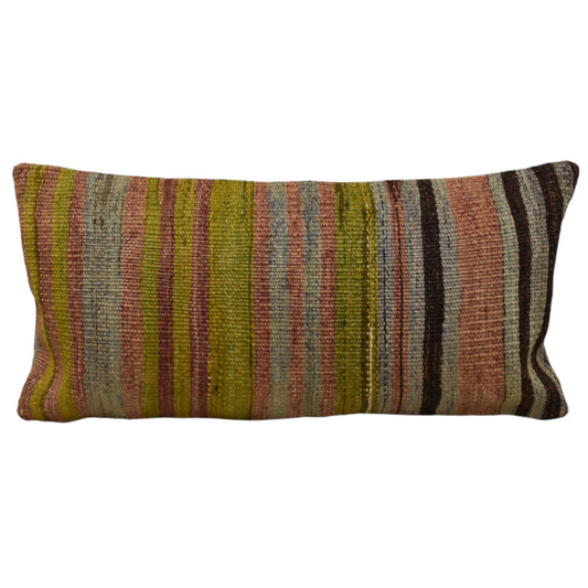 Kilim Antik El Dokuma Dekoratif Lumbar Kilim Kırlent Yastık Kılıfı 1055 - Yeni - Çok Renkli
