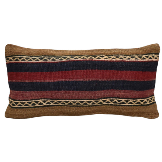 Kilim Antik El Dokuma Dekoratif Lumbar Kilim Kırlent Yastık Kılıfı 1057 - Yeni - Çok Renkli