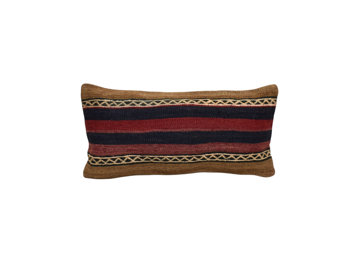 Kilim Antik El Dokuma Dekoratif Lumbar Kilim Kırlent Yastık Kılıfı 1057 - Yeni - Çok Renkli