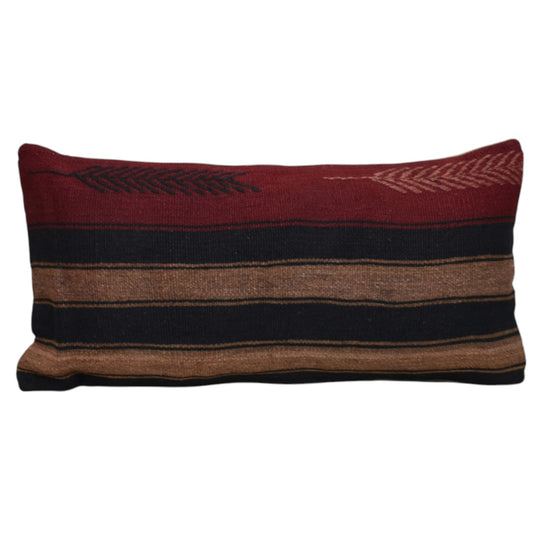 Kilim Antik El Dokuma Dekoratif Lumbar Kilim Kırlent Yastık Kılıfı 1058 - Yeni - Çok Renkli
