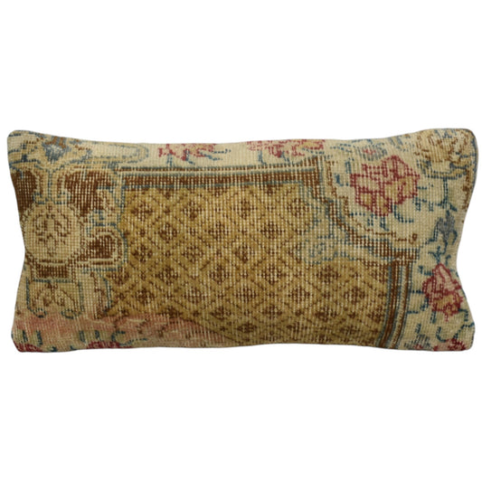 Kilim Antik El Dokuma Dekoratif Lumbar Halı Kırlent Yastık Kılıfı 1059 - Vintage - Çok Renkli