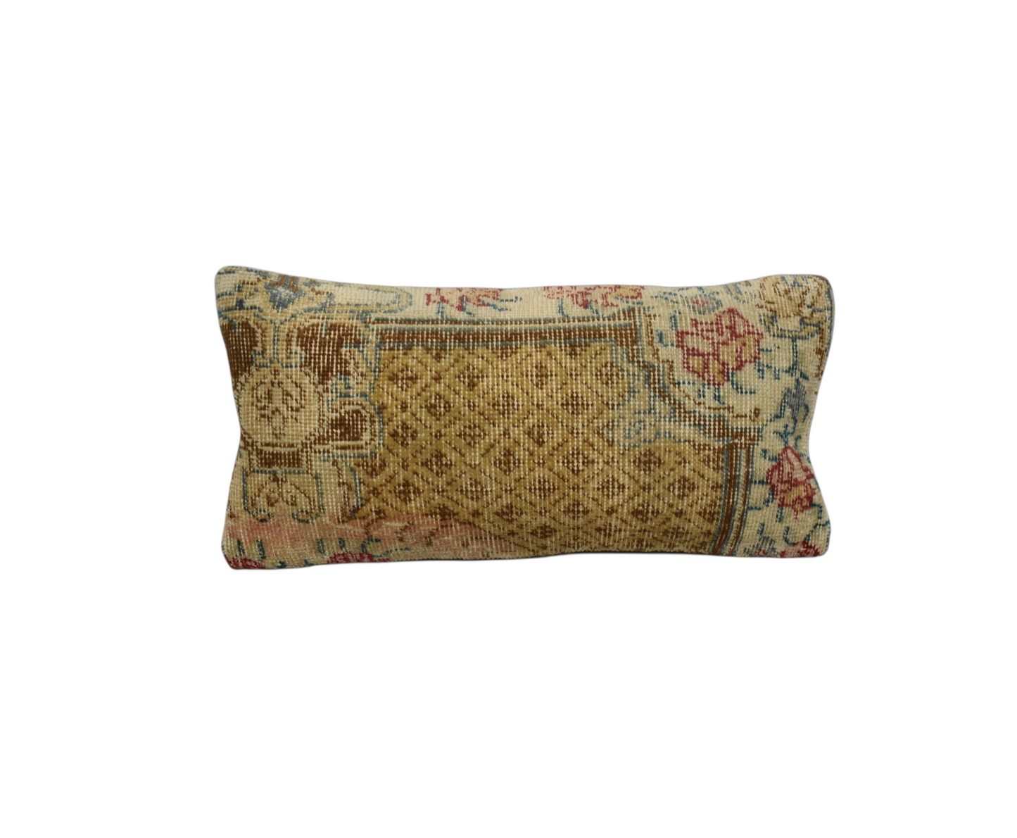 Kilim Antik El Dokuma Dekoratif Lumbar Halı Kırlent Yastık Kılıfı 1059 - Vintage - Çok Renkli