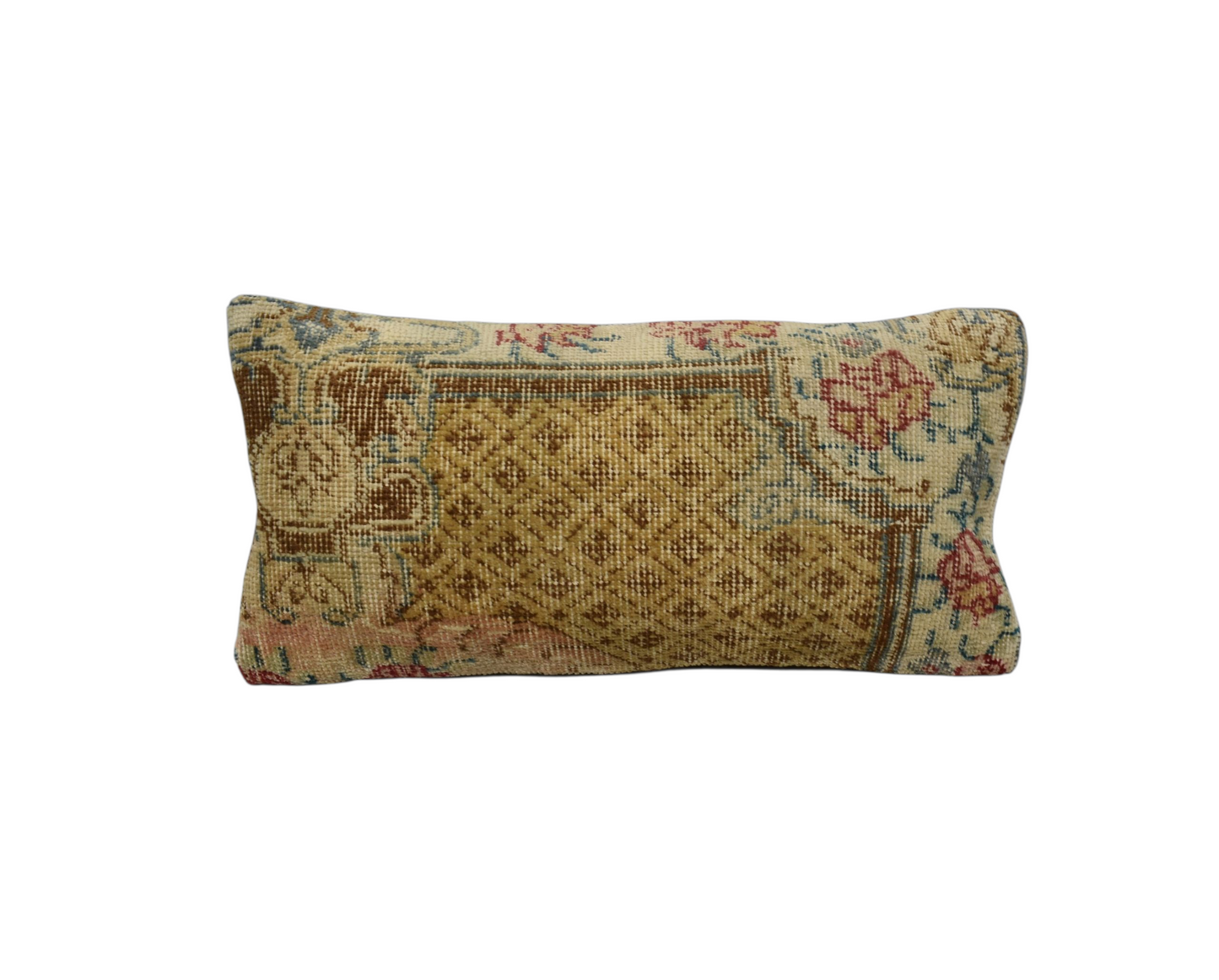 Kilim Antik El Dokuma Dekoratif Lumbar Halı Kırlent Yastık Kılıfı 1059 - Vintage - Çok Renkli