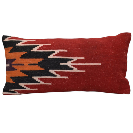 Kilim Antik El Dokuma Dekoratif Lumbar Kilim Kırlent Yastık Kılıfı 1062 - Yeni - Çok Renkli