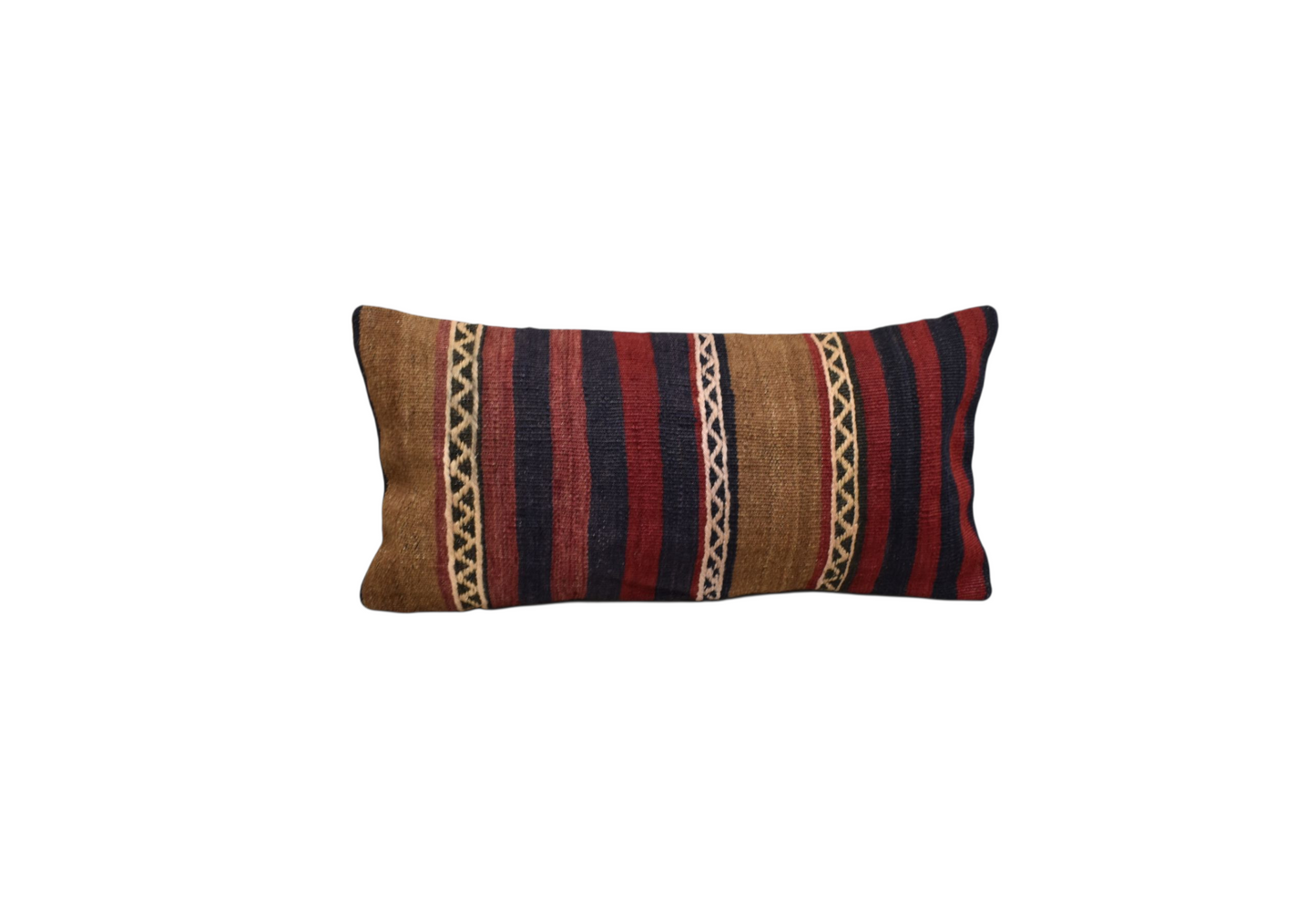 Kilim Antik El Dokuma Dekoratif Lumbar Kilim Kırlent Yastık Kılıfı 1063 - Yeni - Çok Renkli