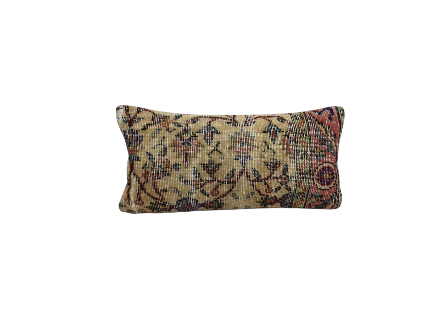 Kilim Antik El Dokuma Dekoratif Lumbar Halı Kırlent Yastık Kılıfı 1067 - Vintage - Çok Renkli