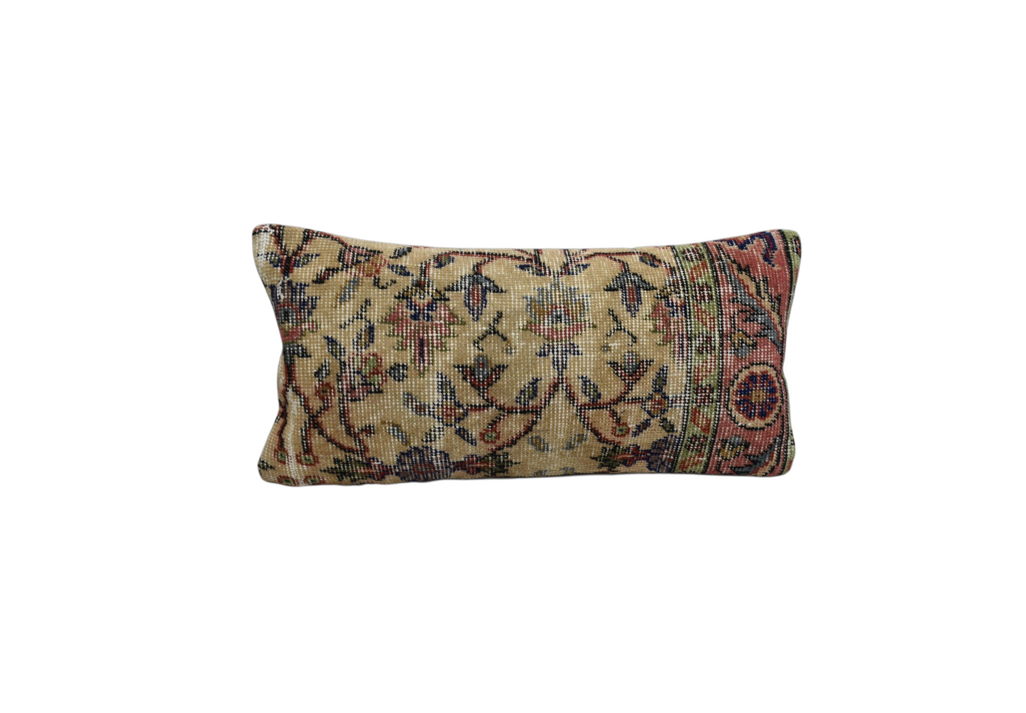 Kilim Antik El Dokuma Dekoratif Lumbar Halı Kırlent Yastık Kılıfı 1067 - Vintage - Çok Renkli