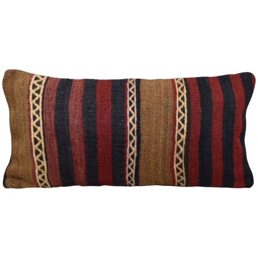 Kilim Antik El Dokuma Dekoratif Lumbar Kilim Kırlent Yastık Kılıfı 1071 - Yeni - Çok Renkli