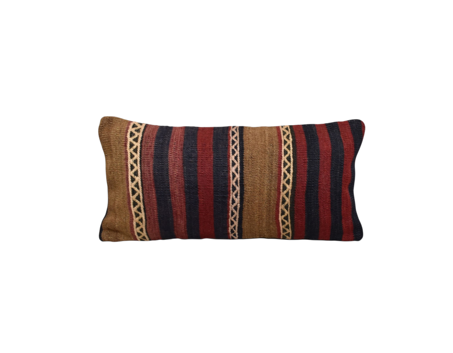 Kilim Antik El Dokuma Dekoratif Lumbar Kilim Kırlent Yastık Kılıfı 1071 - Yeni - Çok Renkli